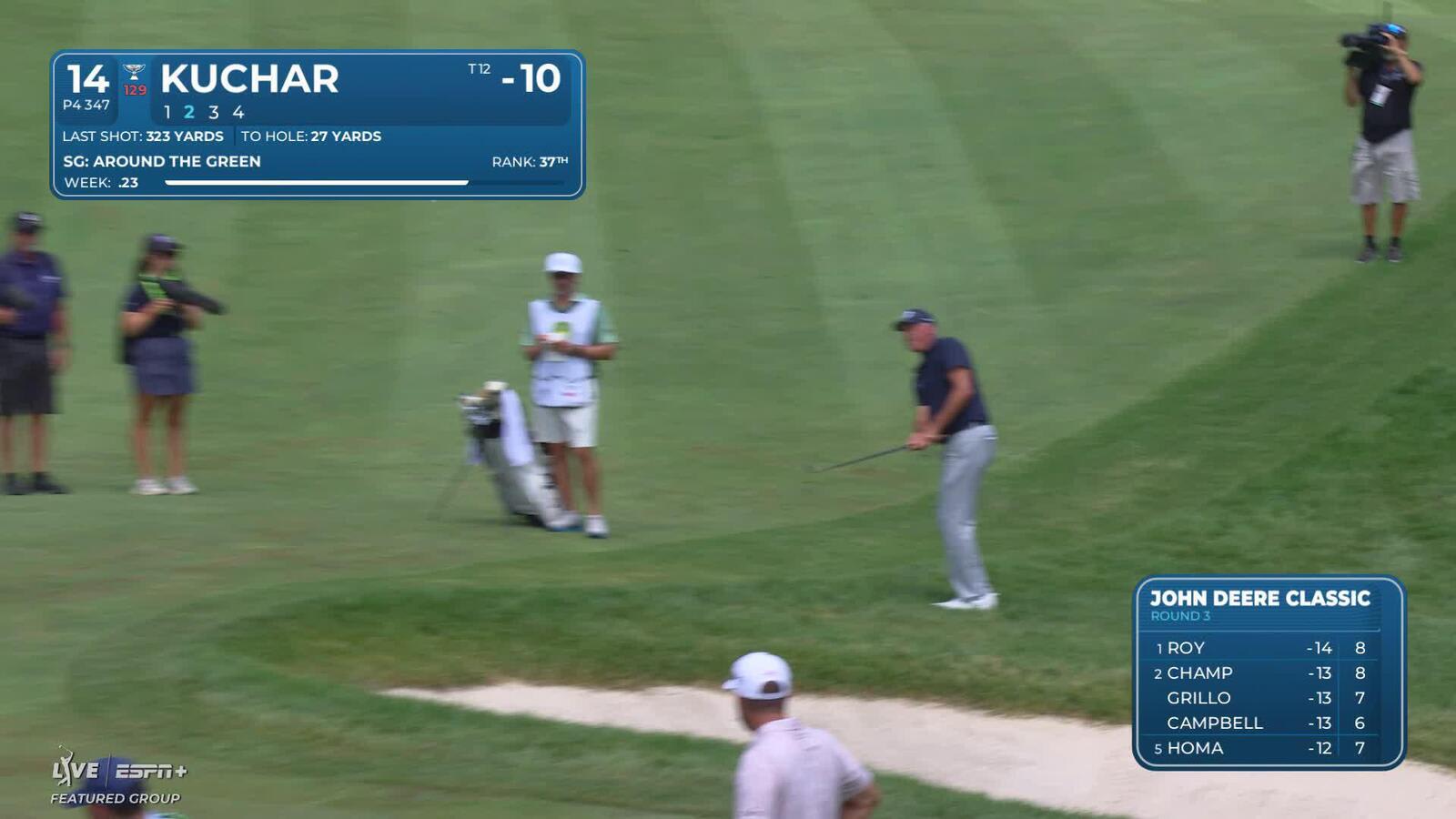 Matt Kuchar pitches it close to set up birdie at John Deere