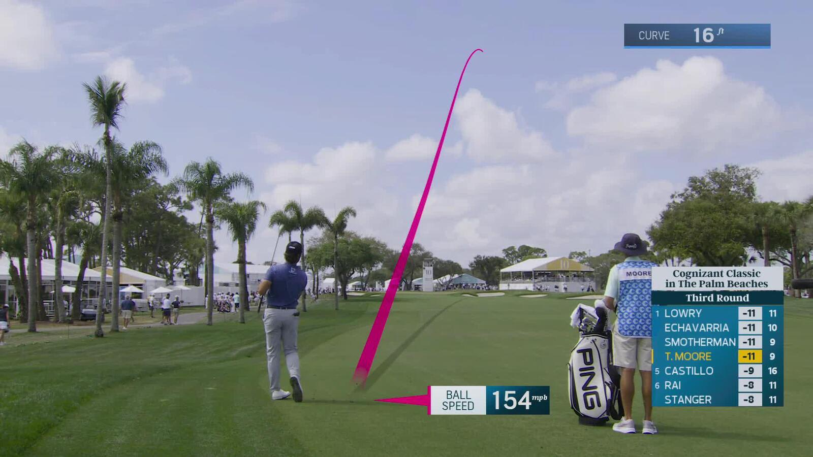 Taylor Moore sinks 2-foot birdie putt on No. 10 at Cognizant Classic