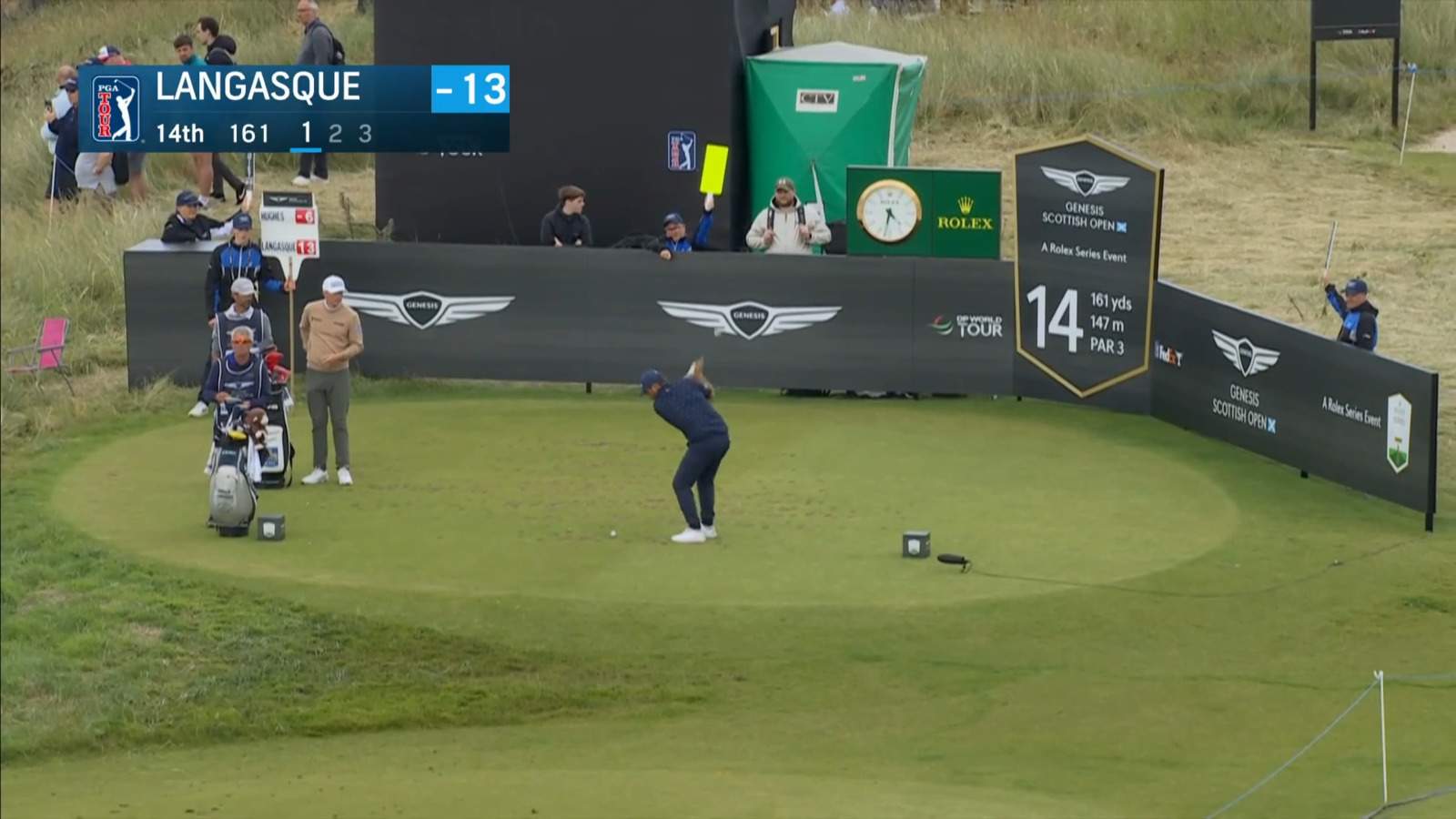 Romain Langasque's beautiful tee shot sets up birdie at Genesis Scottish Open