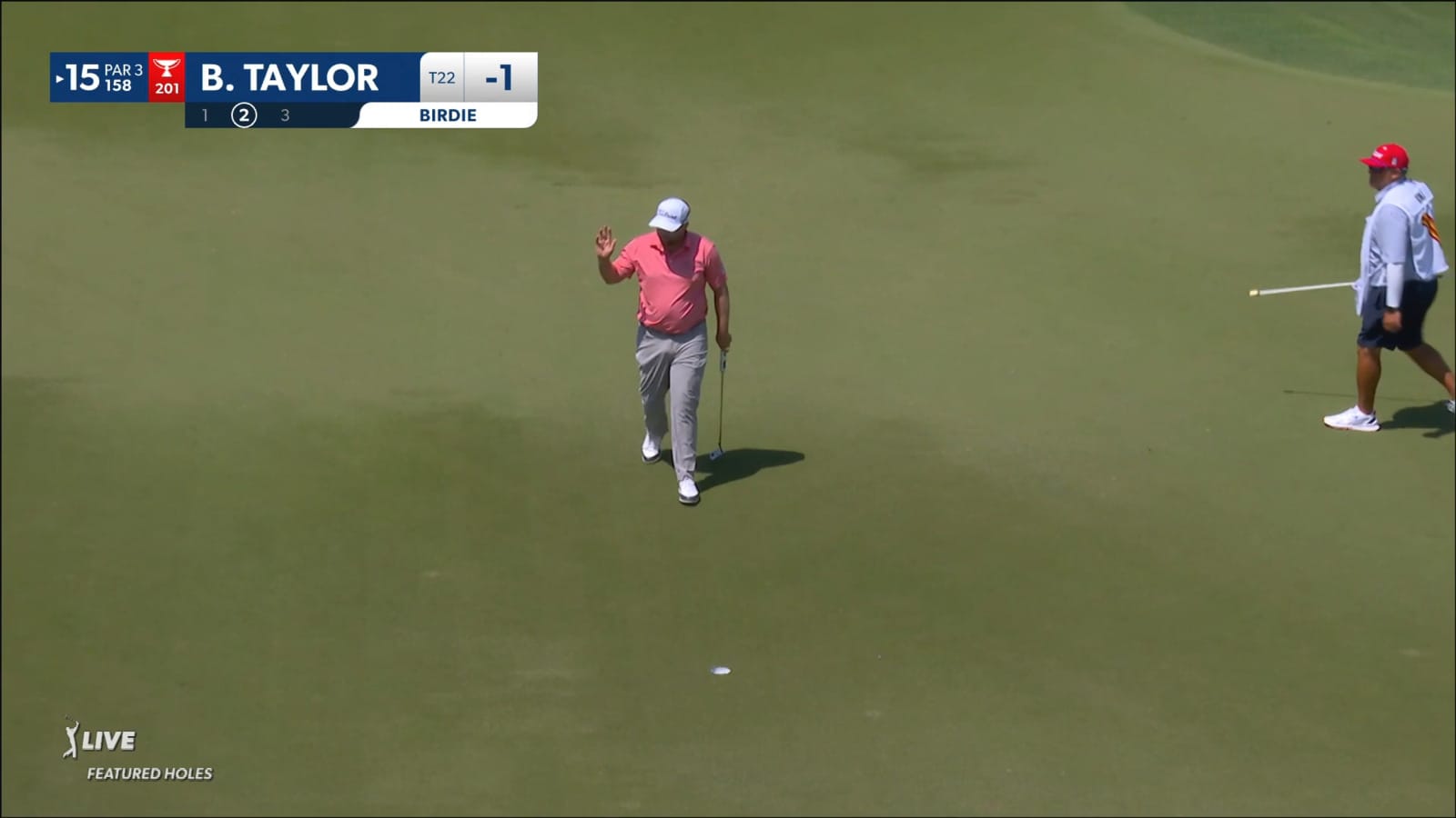 Ben Taylor makes 15-foot birdie at Houston Open