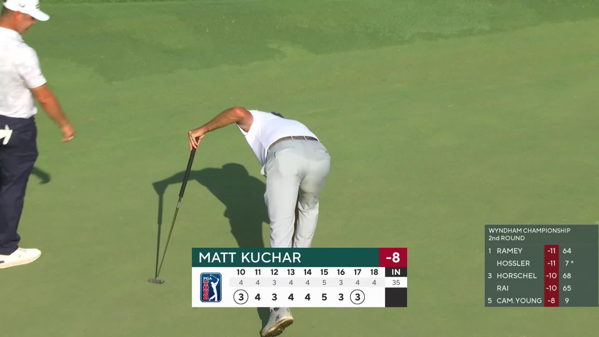Matt Kuchar sends in 31-foot birdie putt at Wyndham