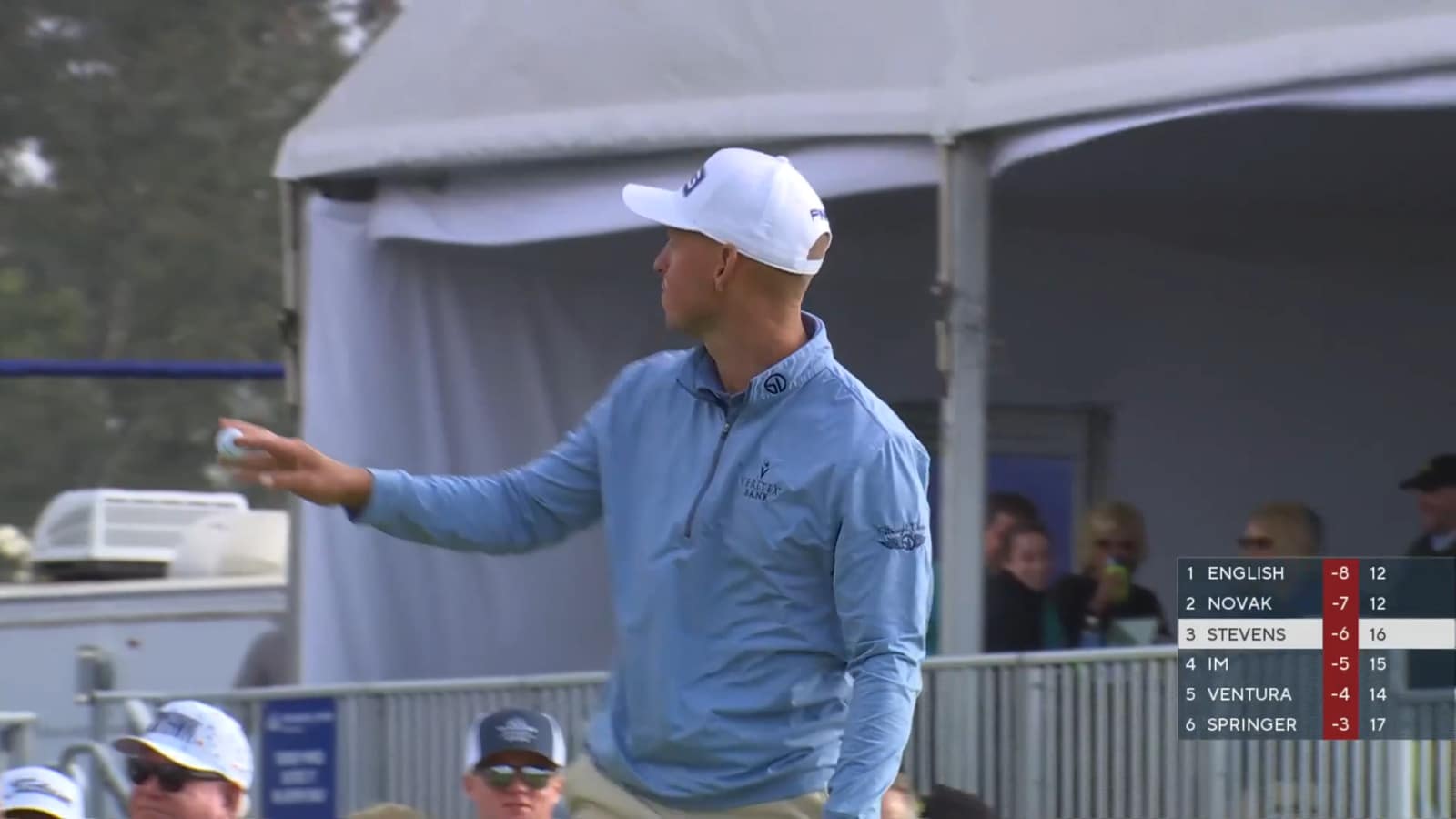Sam Stevens makes bounce-back birdie on No. 17 at Farmers