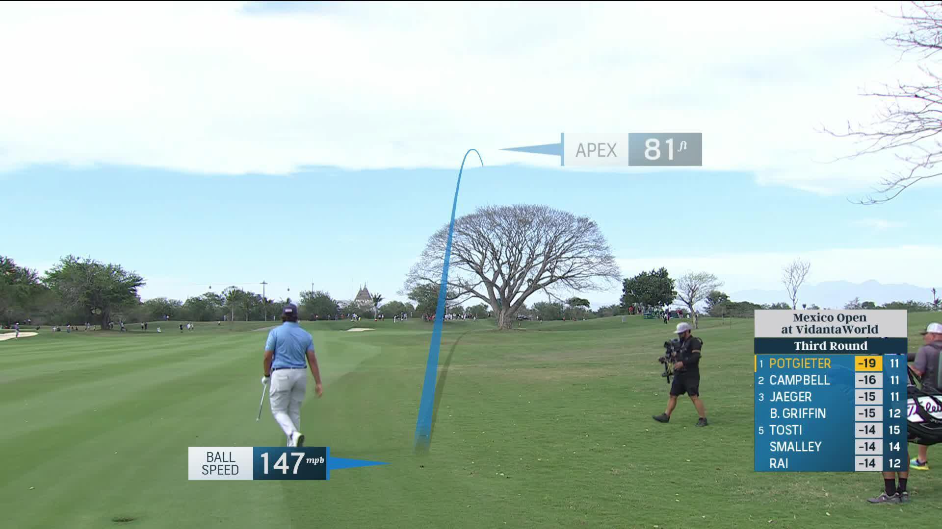 Aldrich Potgieter reaches in two to set up birdie at Mexico Open
