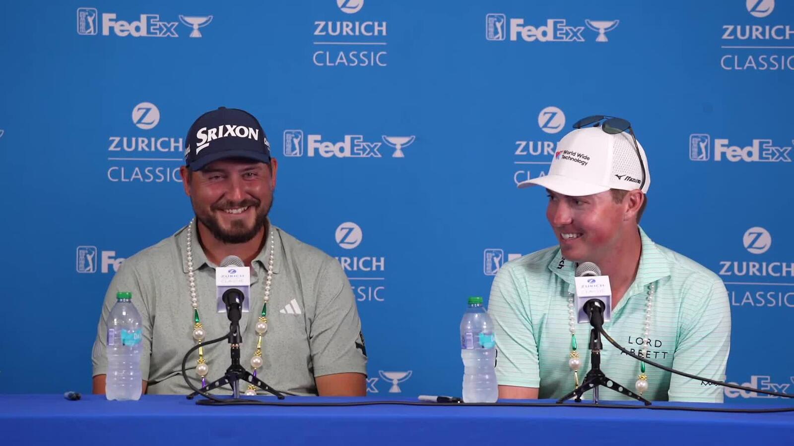 Novak and Griffin’s news conference after winning the Zurich Classic