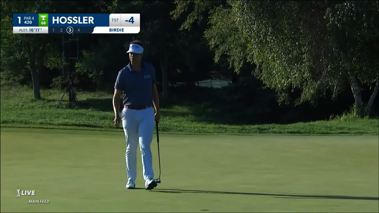 Beau Hossler sends in uphill 17-footer for birdie at 3M Open