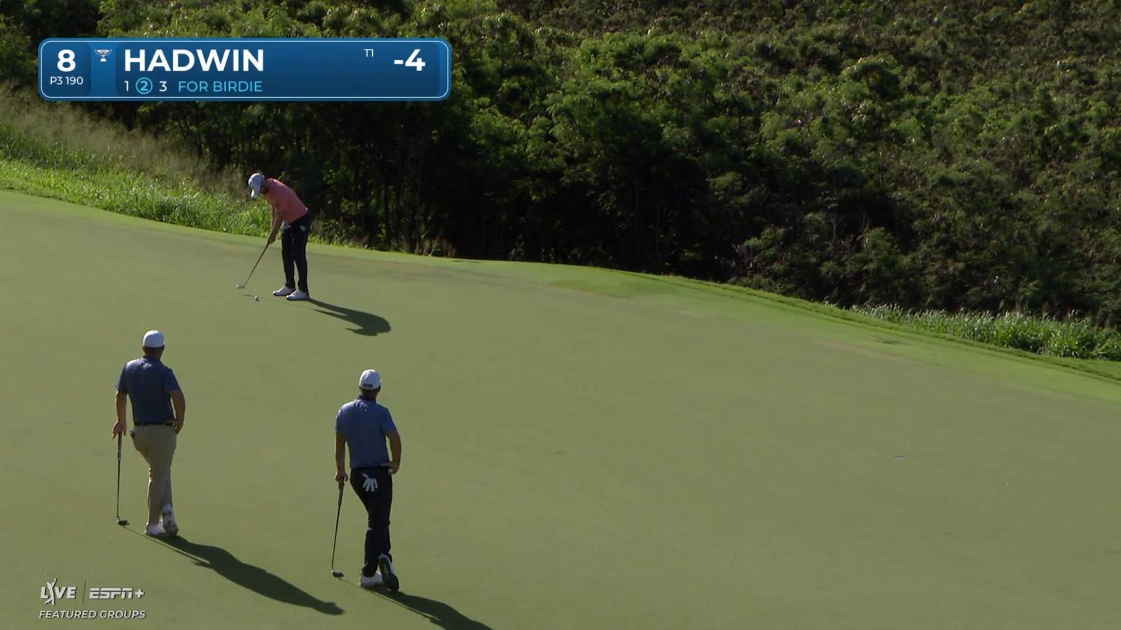 Adam Hadwin sinks 33-foot birdie putt at The Sentry