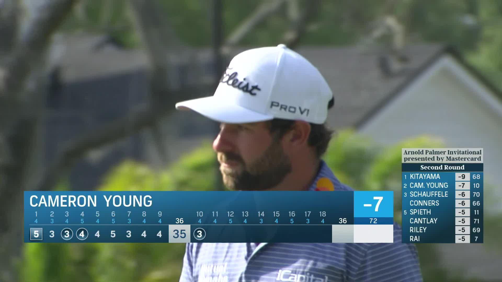 Cameron Young's wedge from rough and birdie at Arnold Palmer