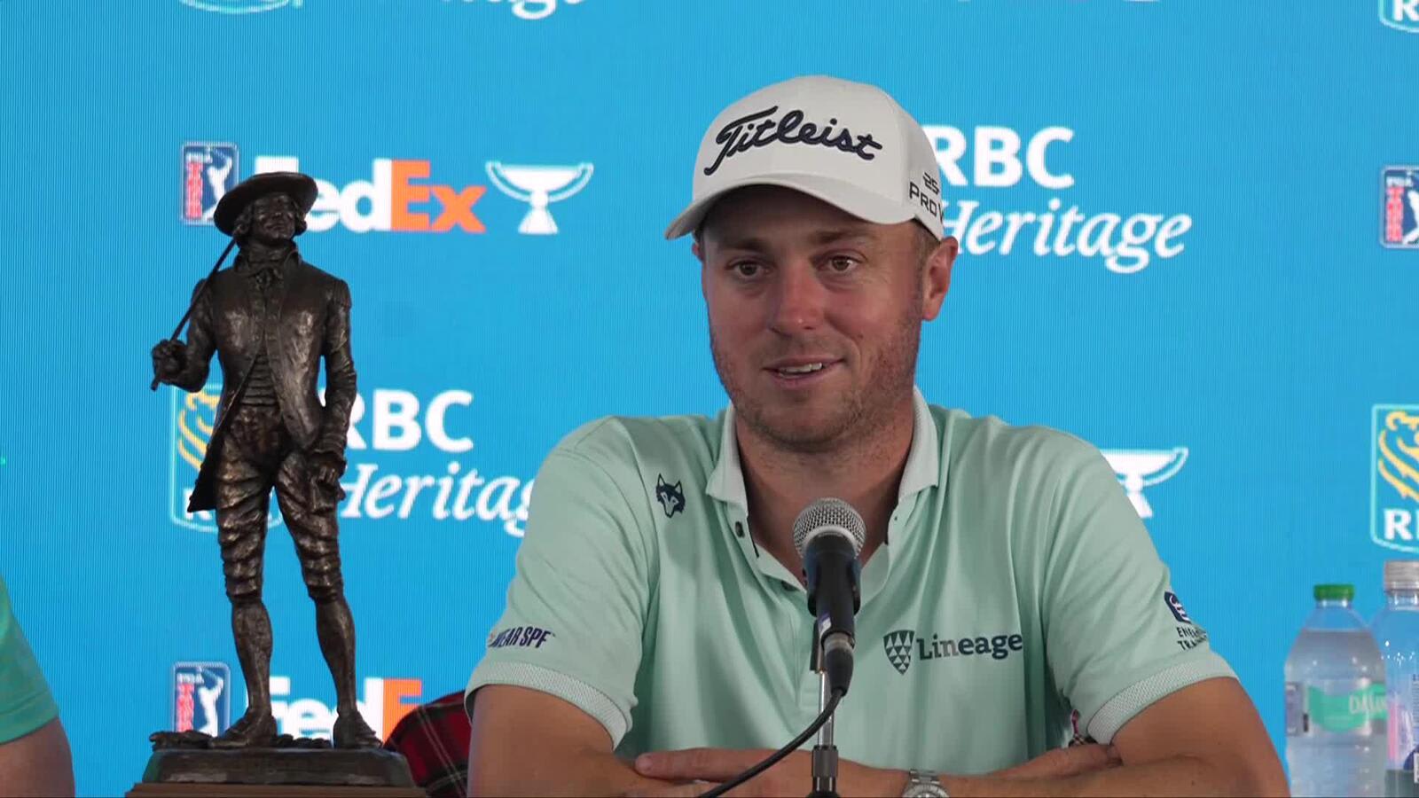 Justin Thomas’ news conference after winning RBC Heritage