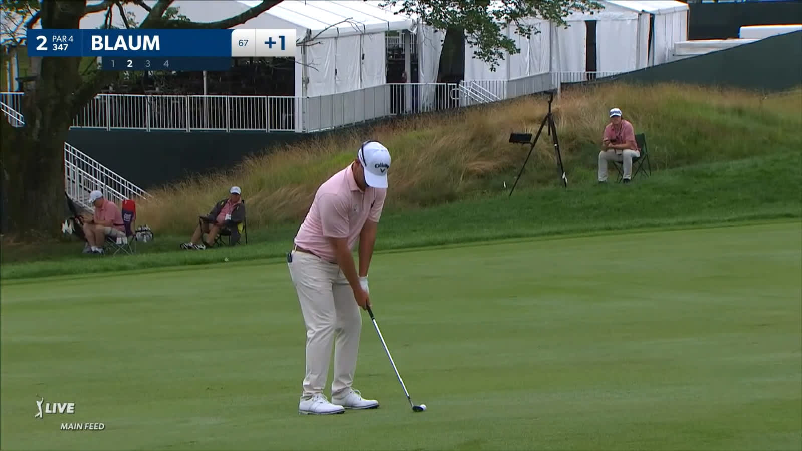 Ryan Blaum sticks approach to set up birdie at Travelers