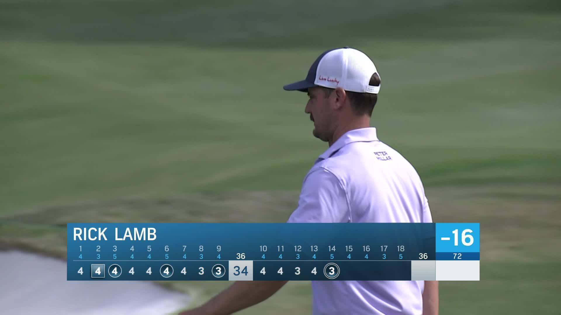 Rick Lamb chips in for eagle at Club Car Championship