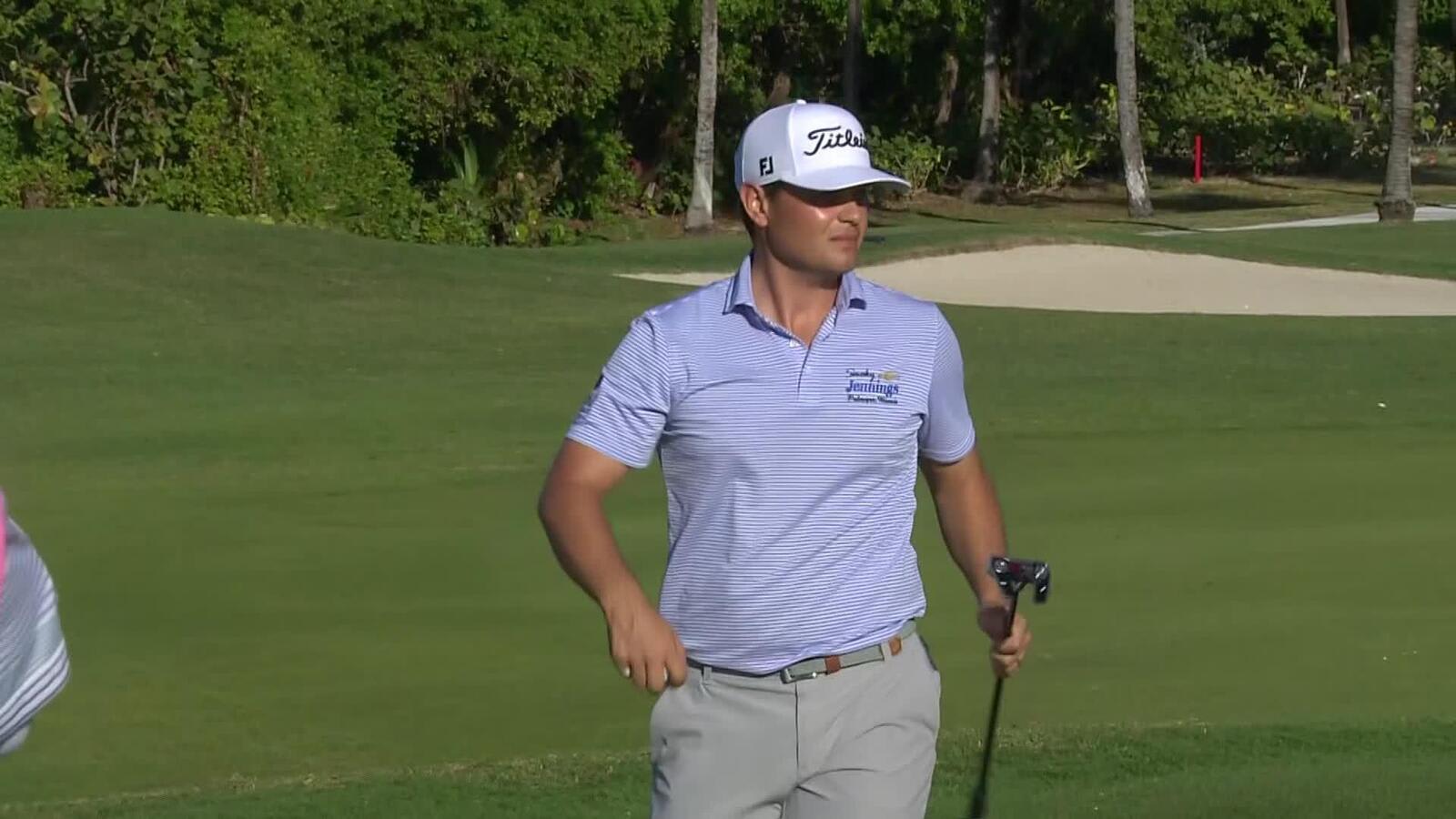 John VanDerLaan goes flag hunting to set up birdie at The Bahamas Golf Classic