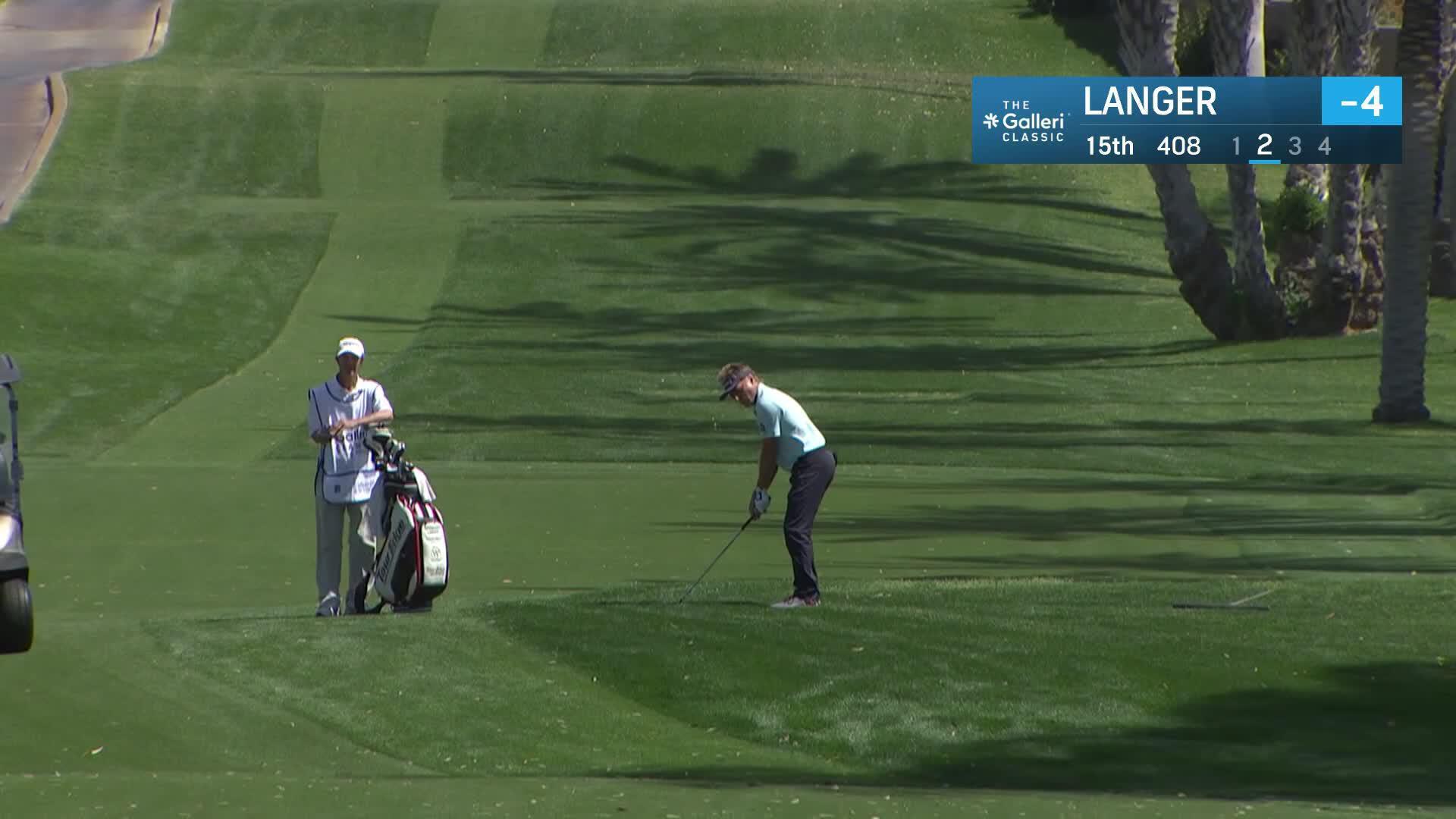 Bernhard Langer makes birdie putt on No. 15 at Galleri Classic