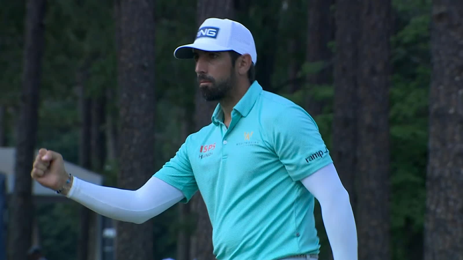 Matthieu Pavon drains a nice birdie at the U.S. Open