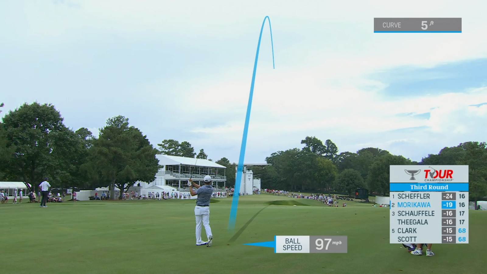 Collin Morikawa attacks flagstick to yield birdie at TOUR Championship