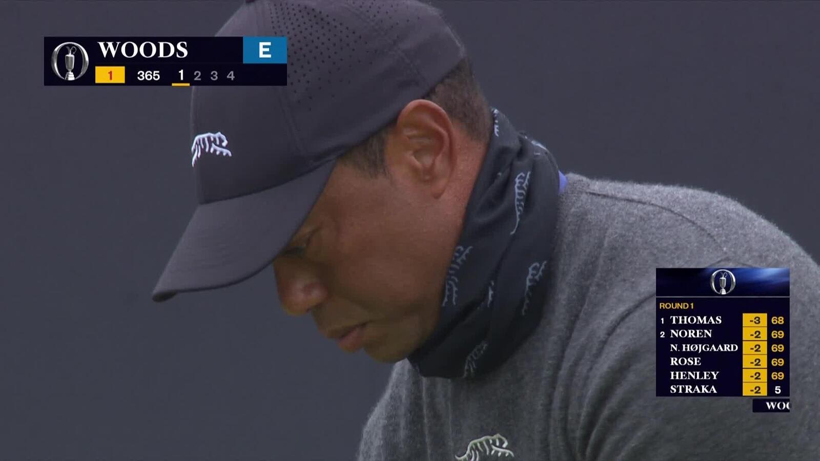 Tiger Woods opens with par at The Open