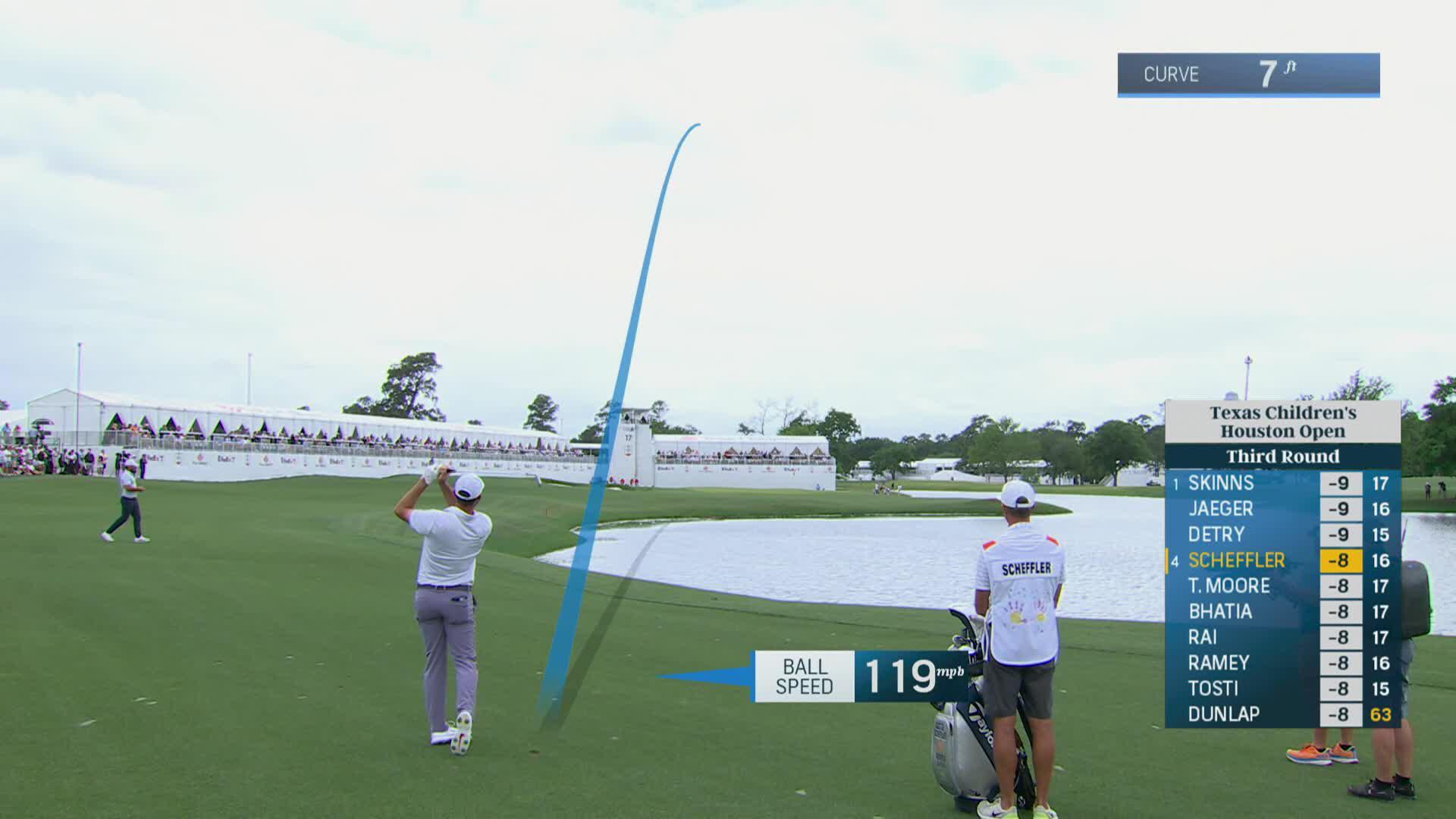 Scottie Scheffler dials in approach to set up birdie at Houston Open