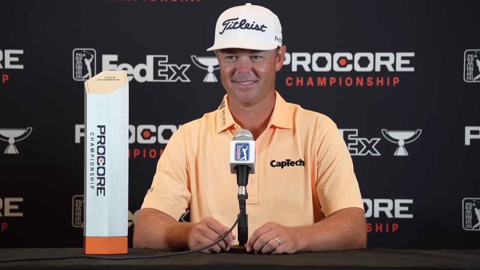 Patton Kizzire’s news conference after winning Procore