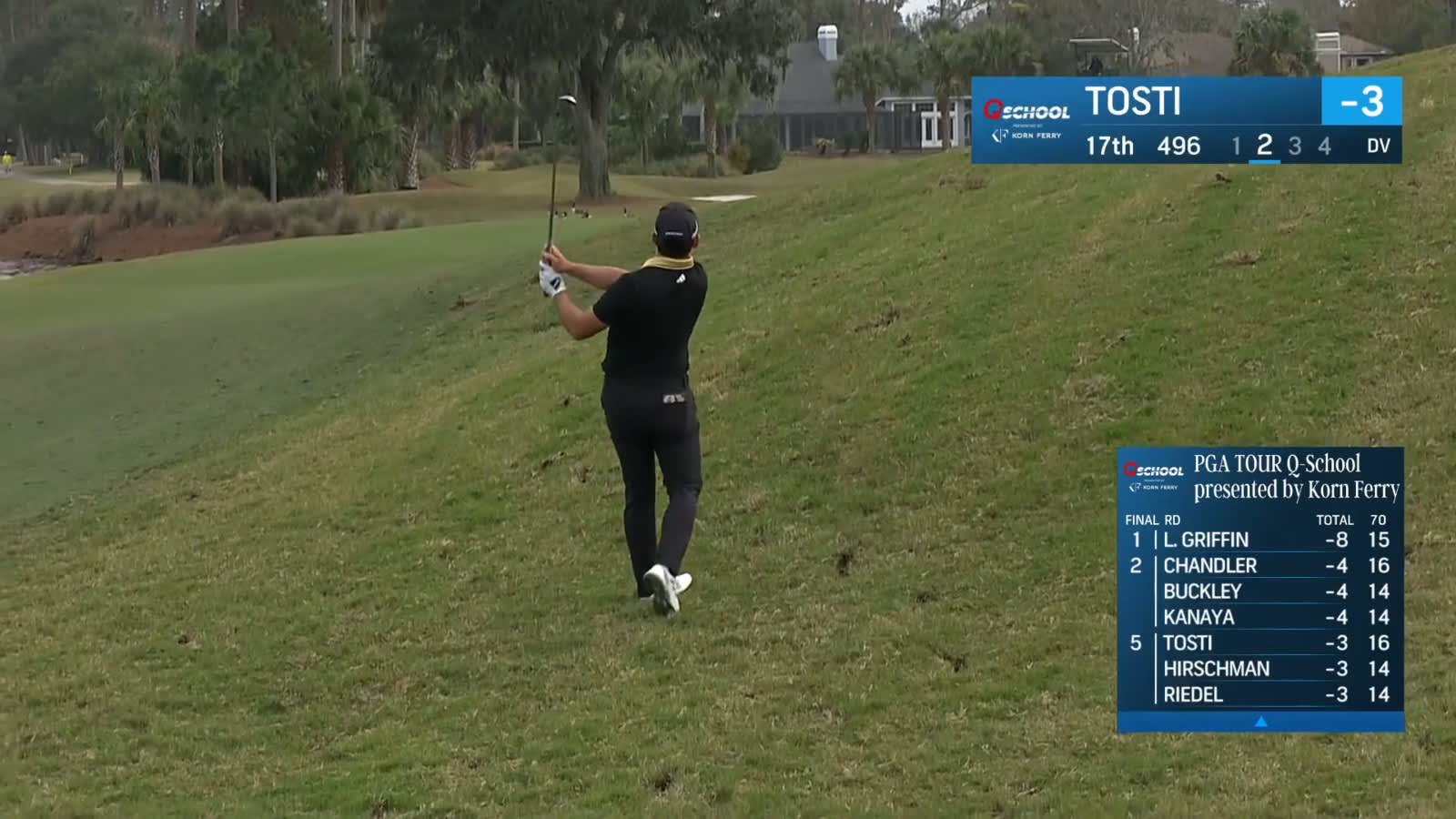 Alejandro Tosti converts birdie from deep rough at PGA TOUR Q-School