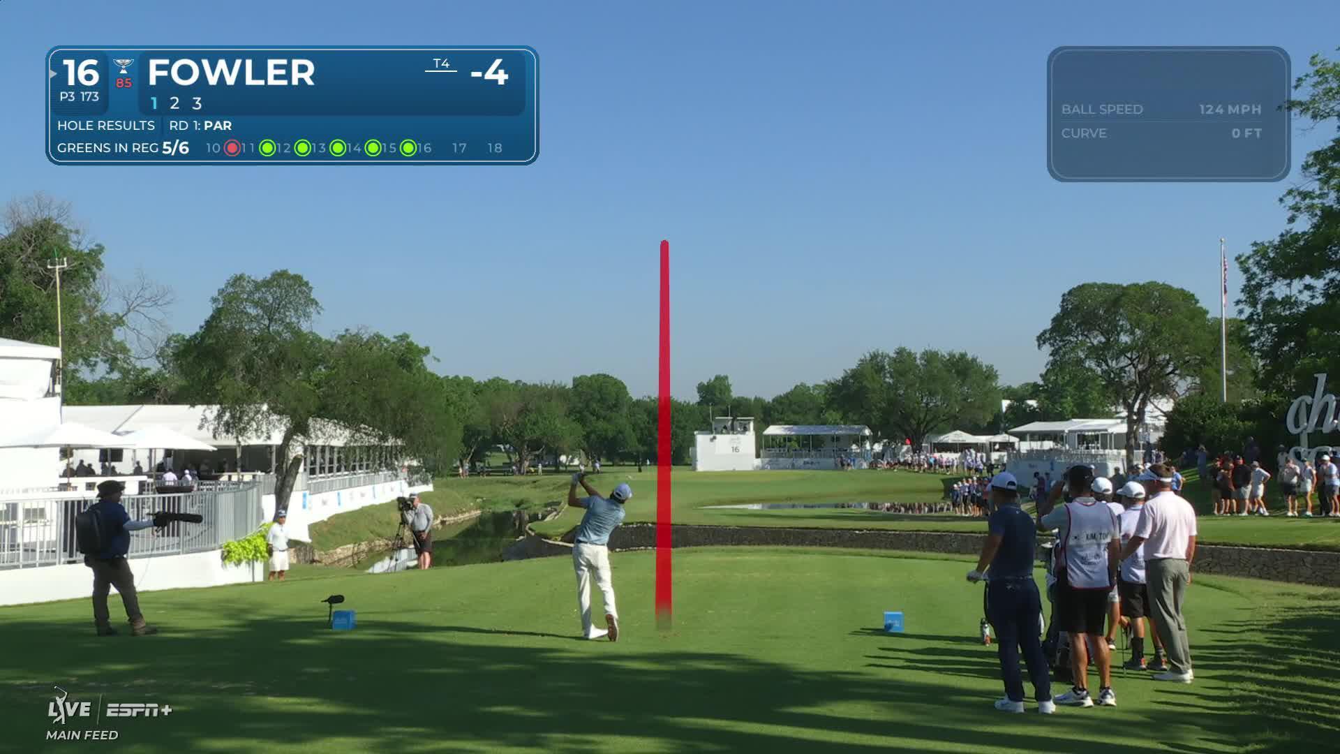 Rickie Fowler nearly aces No. 16 at Charles Schwab