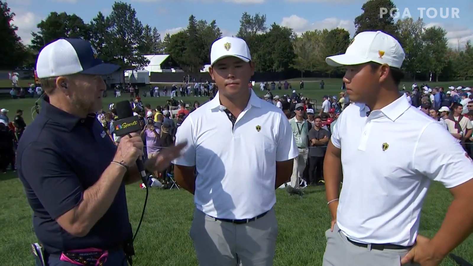 Si Woo Kim and Tom Kim interview after Day 3 Four-ball Session of Presidents Cup