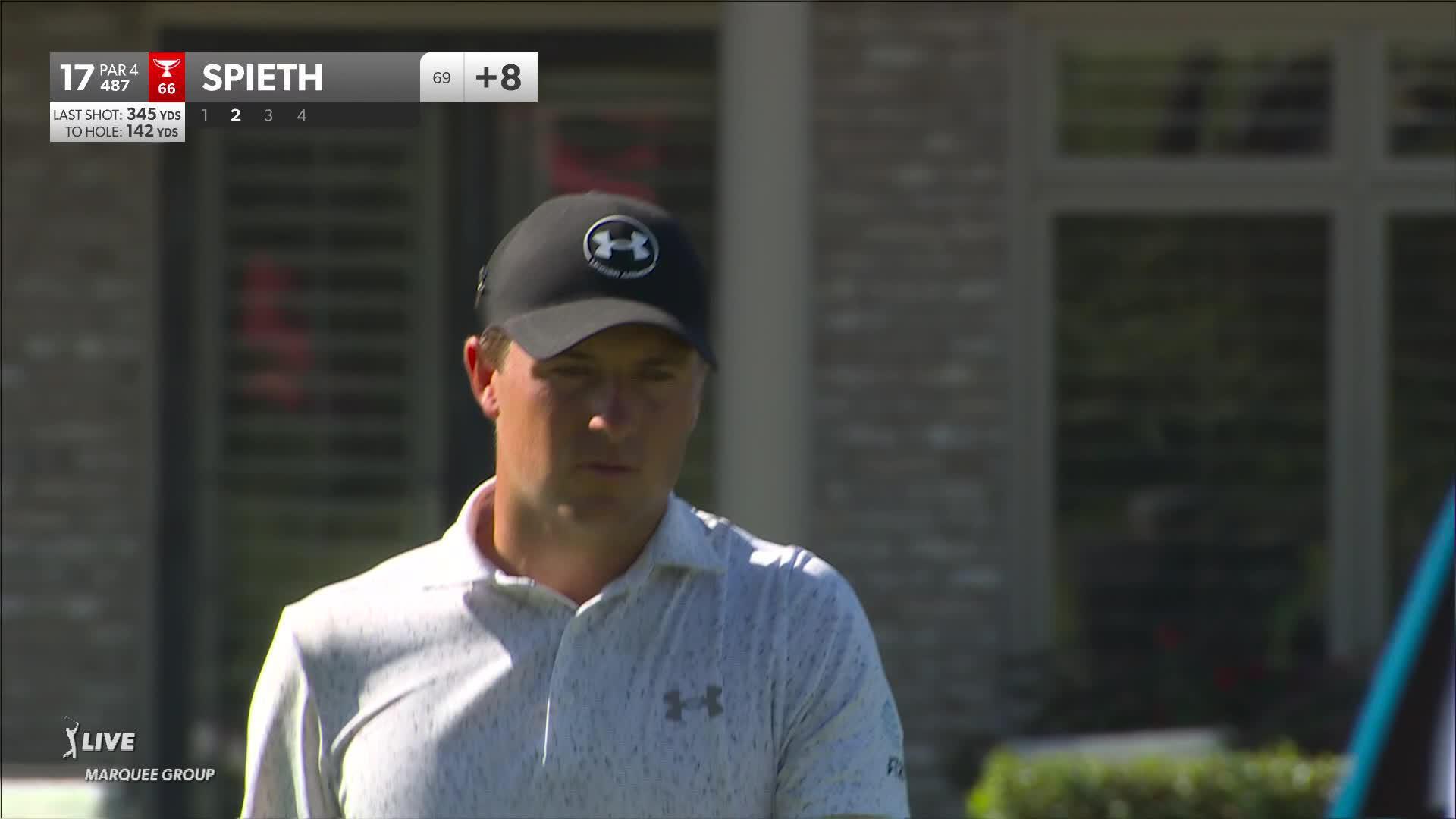 Jordan Spieth sinks a 19-foot birdie putt at FedEx St. Jude