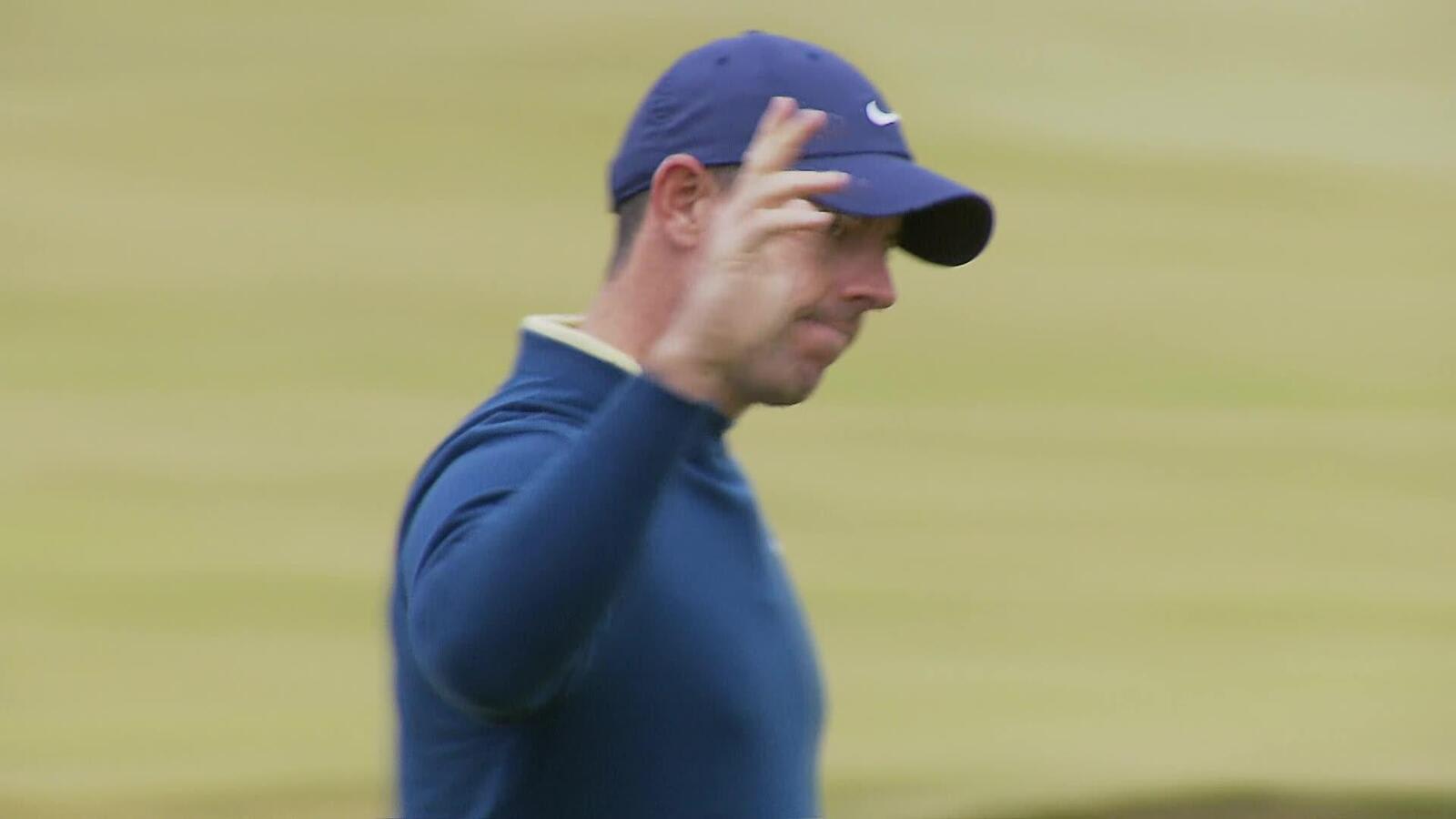 Rory McIlroy chips in for eagle from rough at Genesis Scottish Open