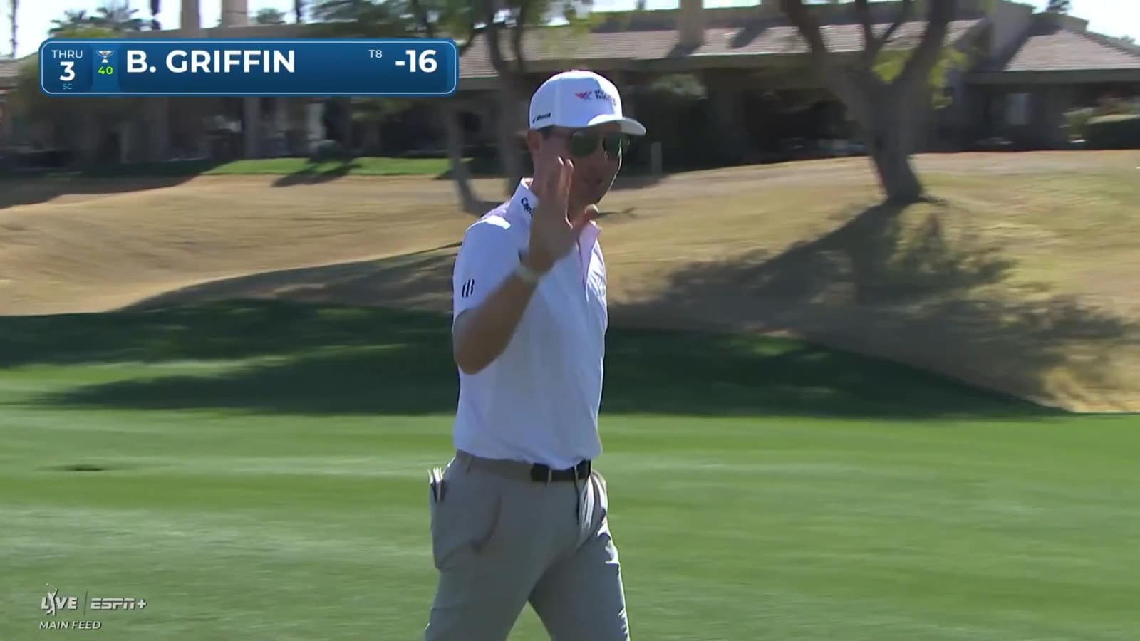 Ben Griffin holes out from 119-yards for birdie at The American Express