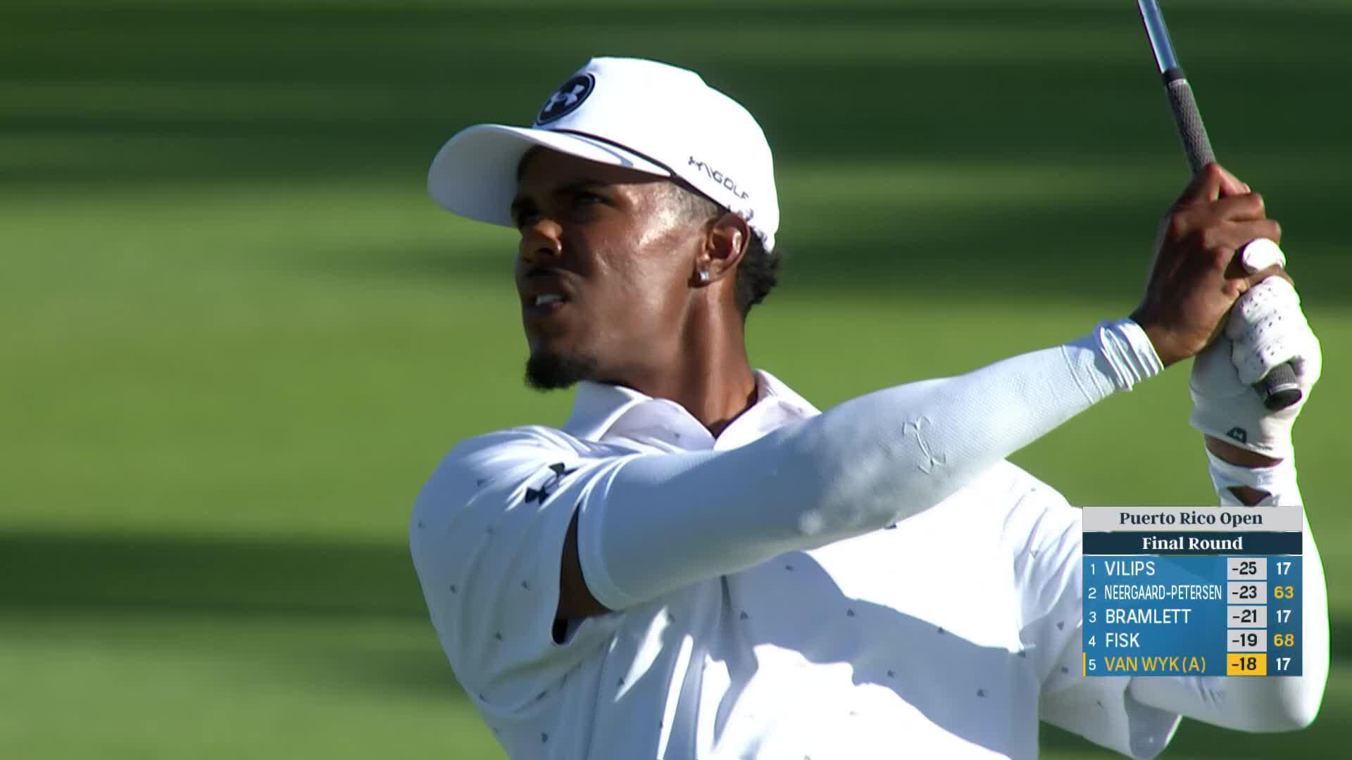 Kieron van Wyk ends Sunday strong with birdie at Puerto Rico