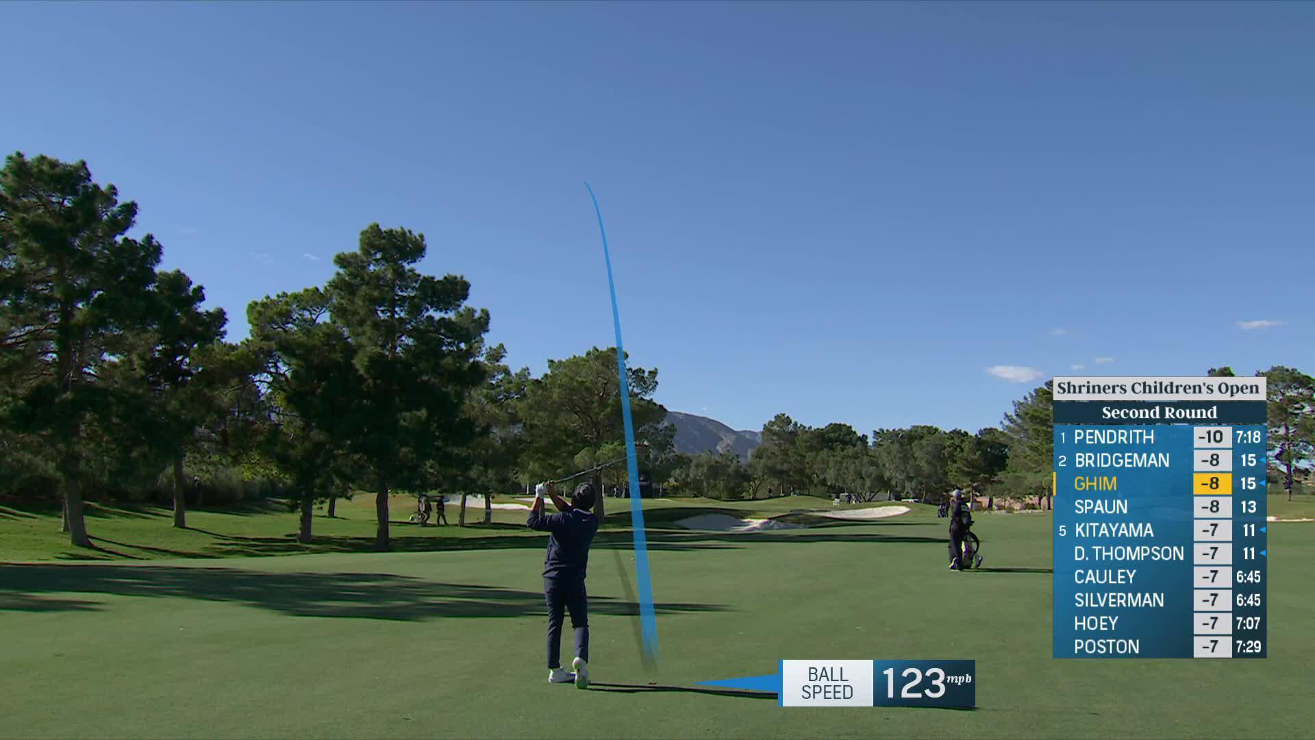 Doug Ghim drains a 20-foot birdie putt at Shriners Children's Open