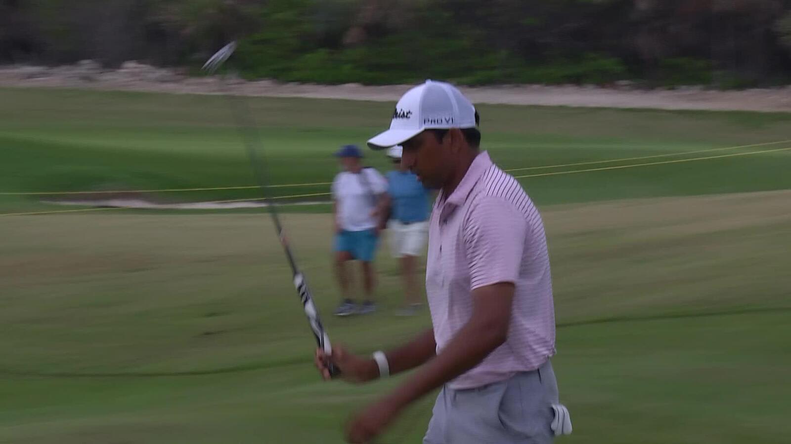 Sudarshan Yellamaraju cards back-to-back birdies on No. 17 at The Bahamas Great Abaco Classic
