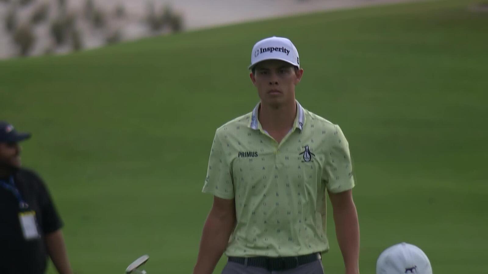 Johnny Keefer uses maximum spin to tuck it close to the pin at The Bahamas Great Abaco Classic