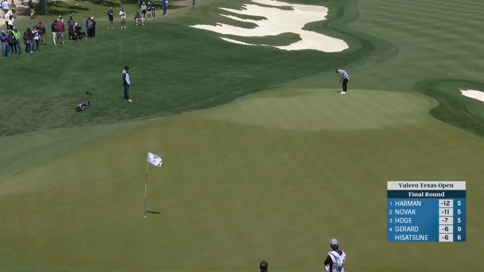 Patrick Fishburn sinks a 106-foot eagle putt at Valero