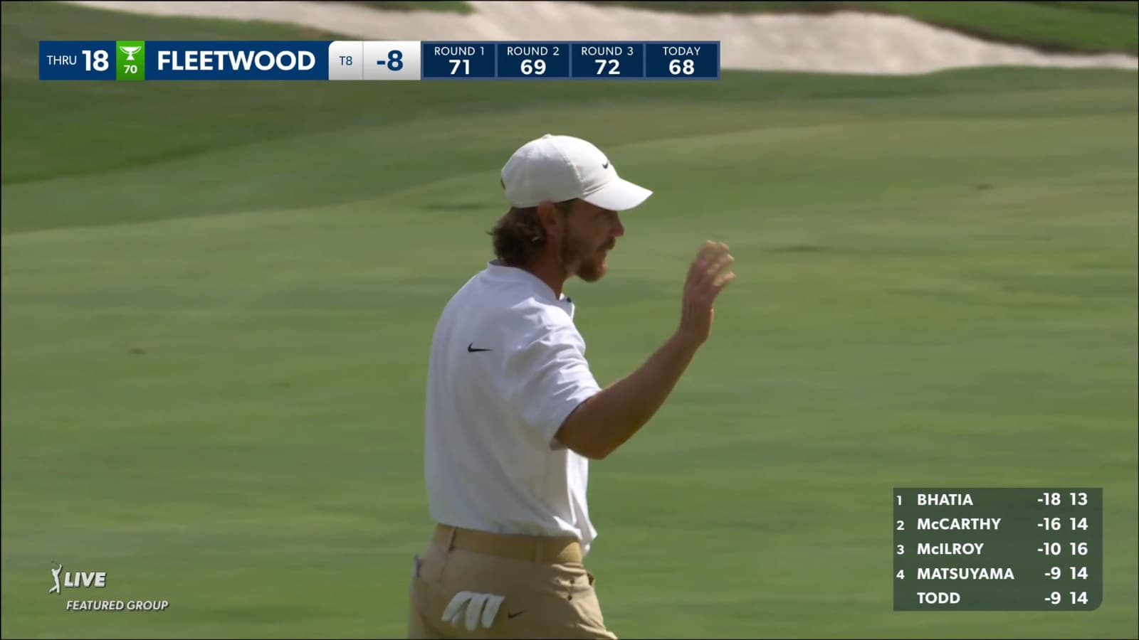 Tommy Fleetwood finishes with birdie on No. 18 at Valero