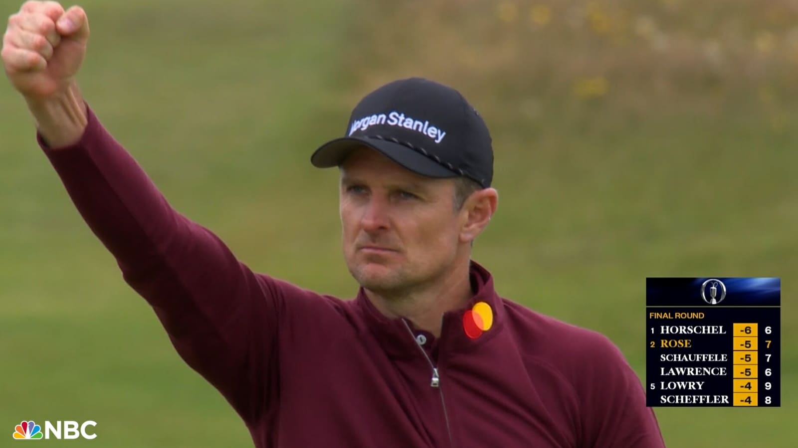Justin Rose sends in birdie at The Open