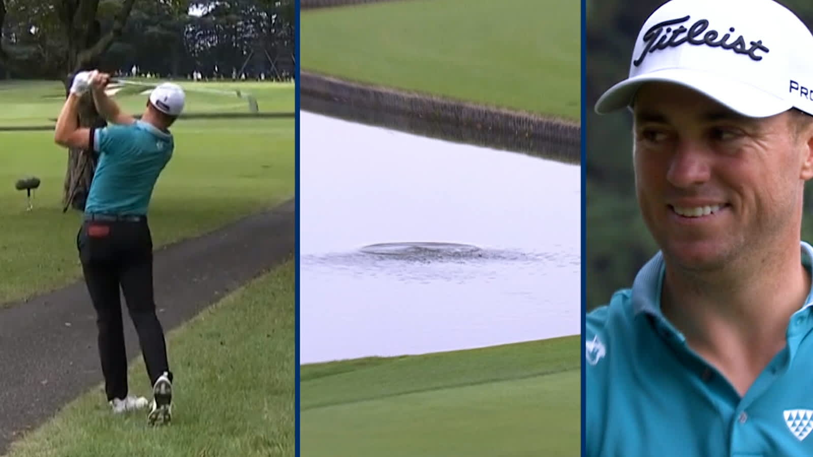 Justin Thomas skips ball across water at ZOZO CHAMPIONSHIP