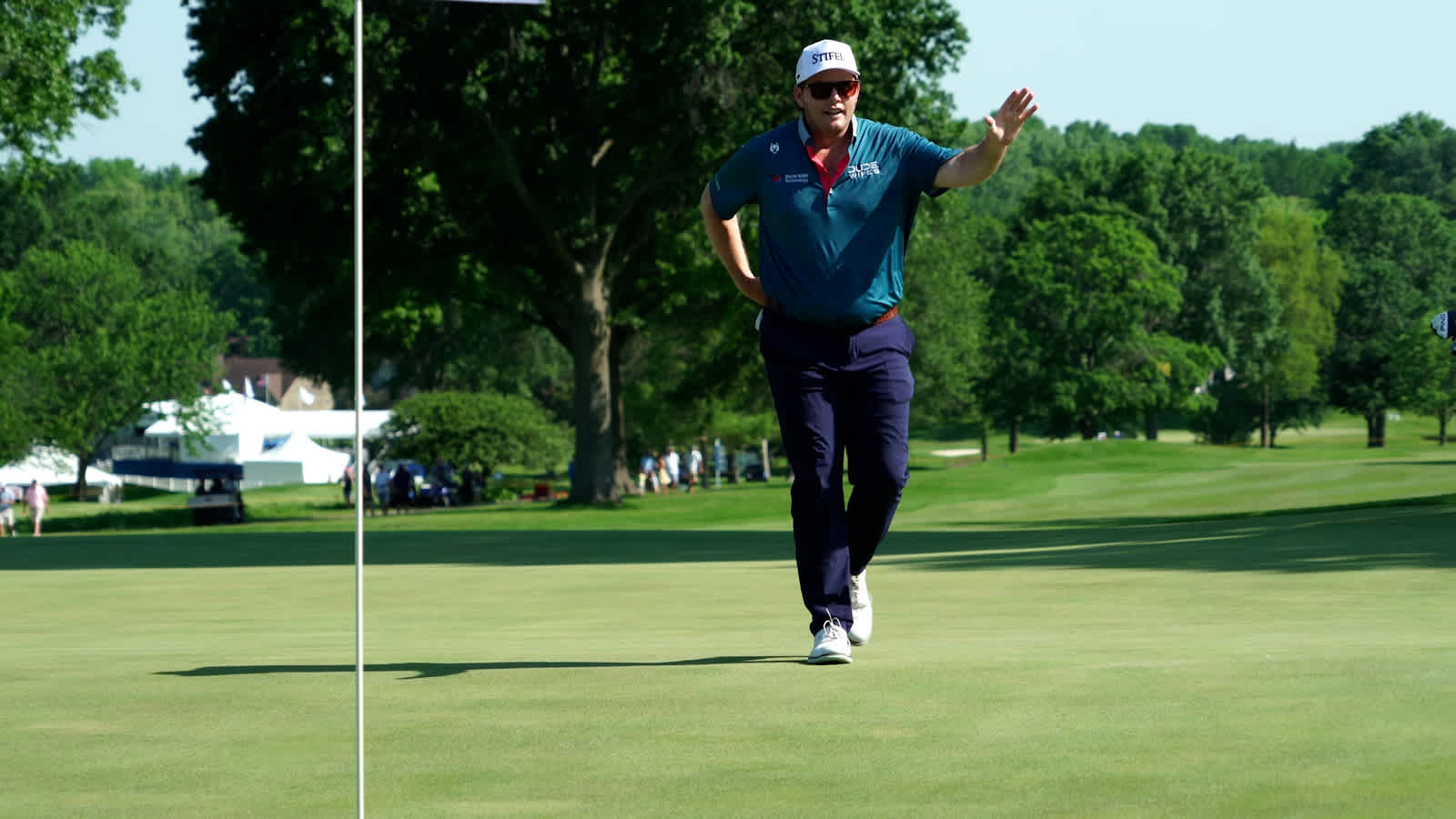 Harry Higgs' incredible eagle hole-out to force playoff at