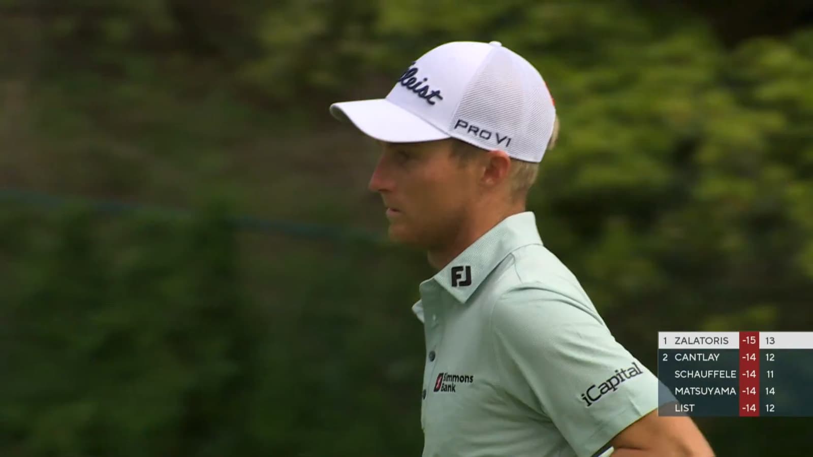 Will Zalatoris takes over the lead with birdie on No. 13 at Genesis