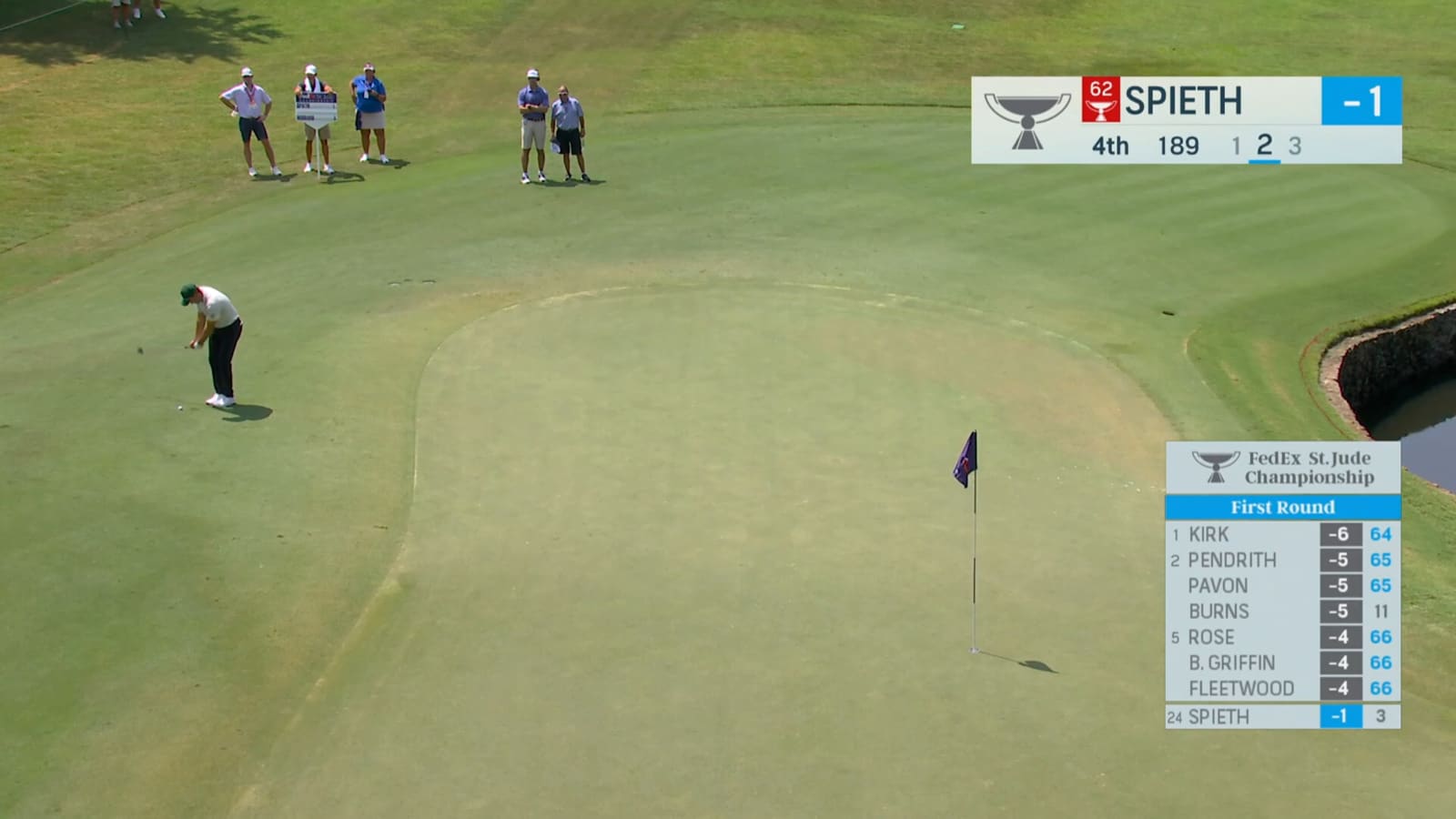 Jordan Spieth chips in for birdie from 38 feet at FedEx St. Jude