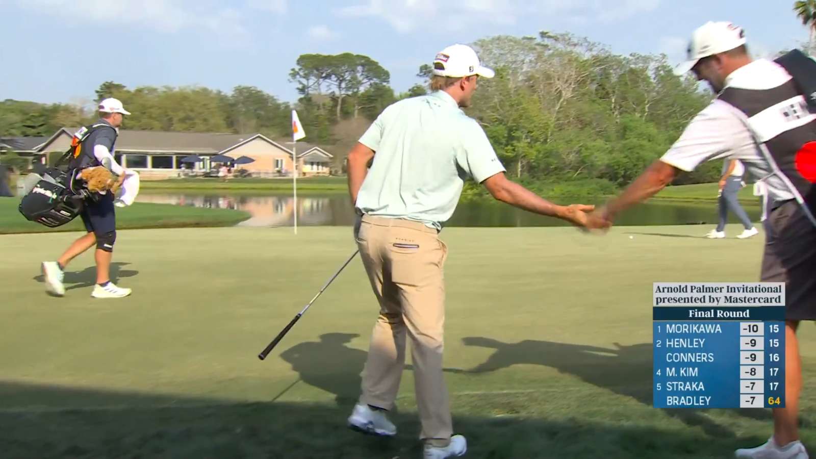 Russell Henley holes out clutch eagle chip at Arnold Palmer Invitational