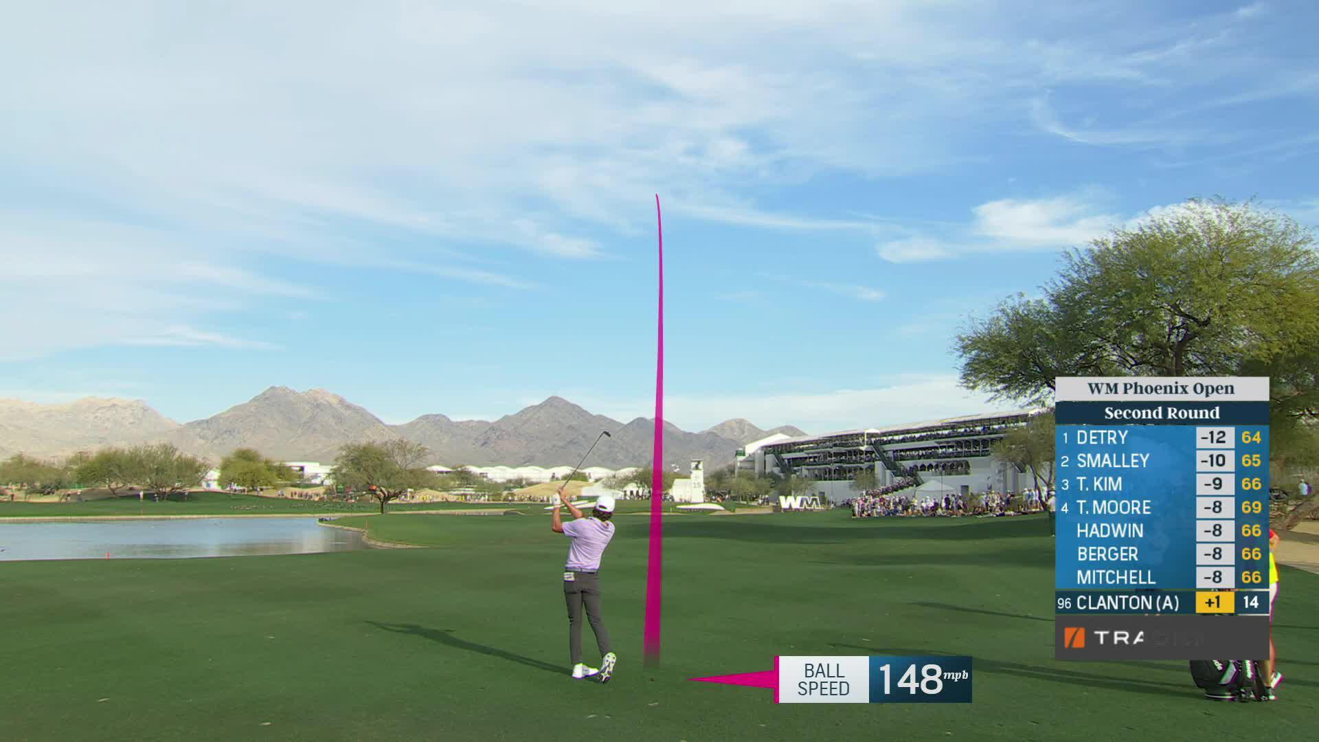 Luke Clanton's agonizing missed eagle putt at WM Phoenix Open