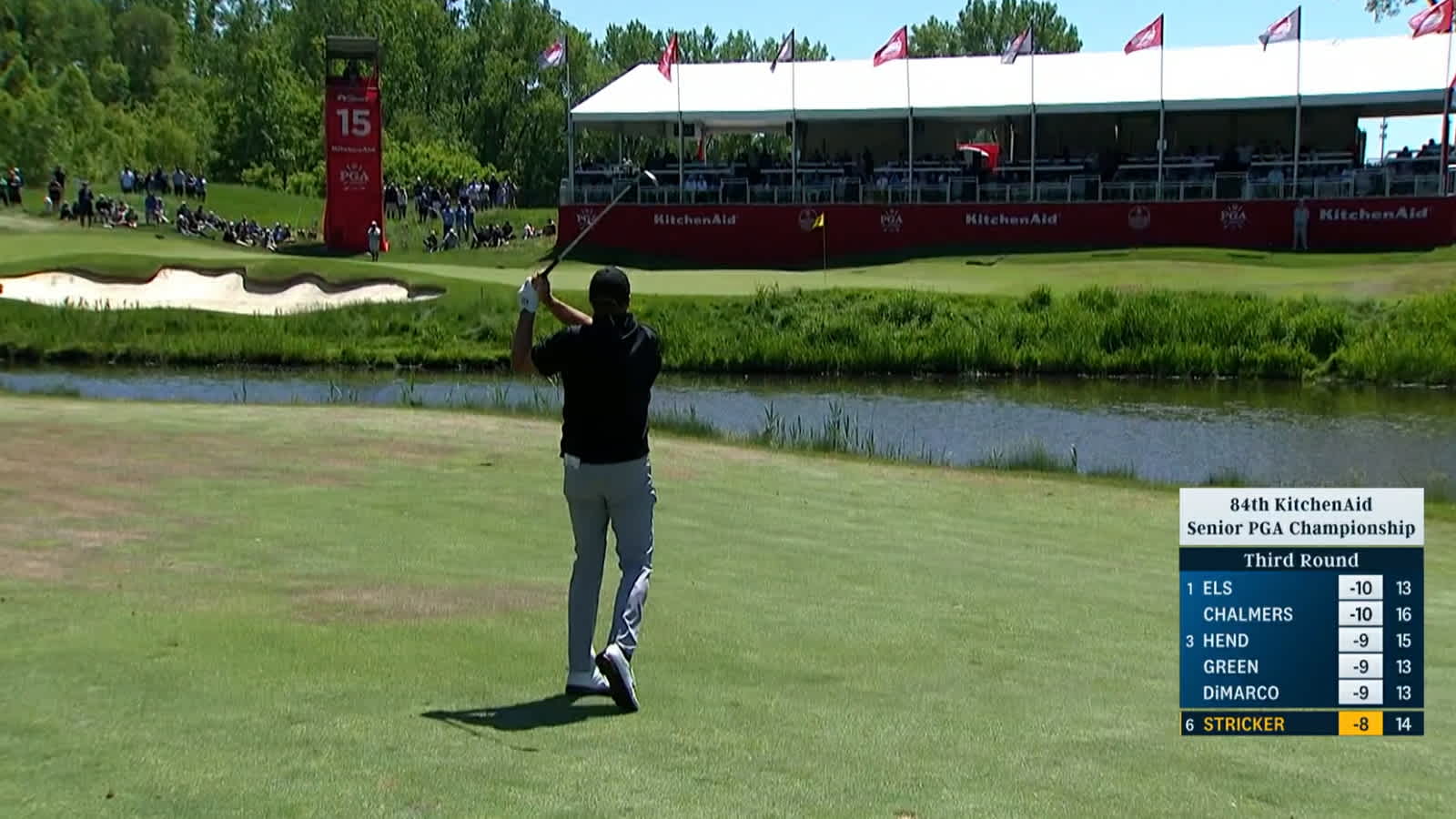 Steve Stricker wedges it close to set up birdie at KitchenAid Senior PGA