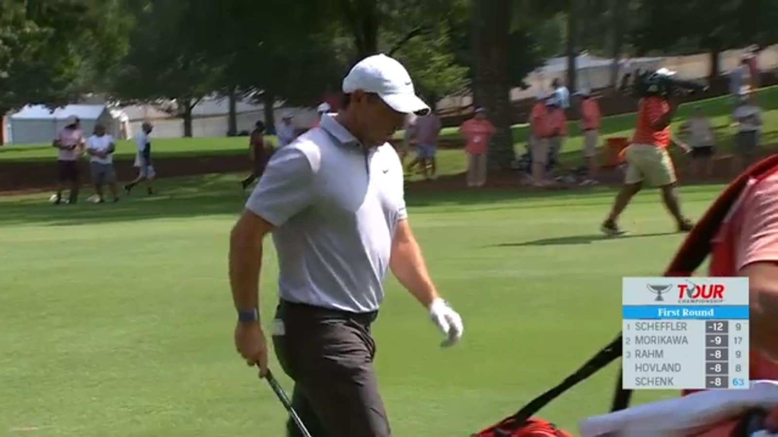 Rory McIlroy nearly holes 117-yard approach at TOUR Championship