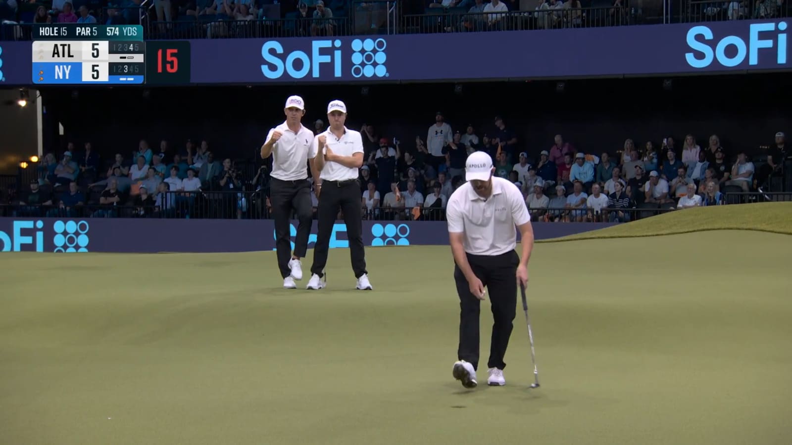 Patrick Cantlay holes birdie putt to give ATL a 1-0 series lead at TGL Finals