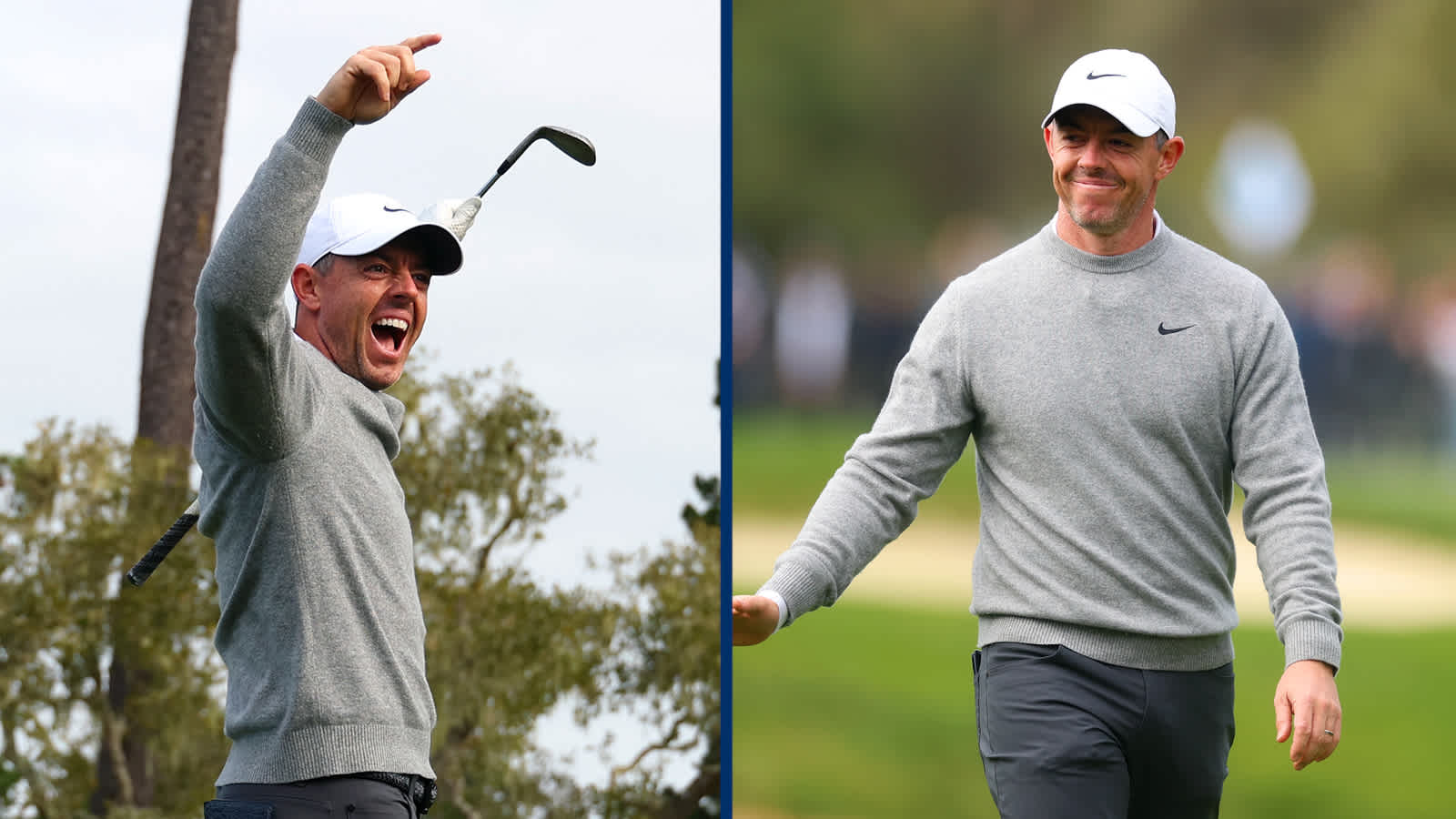 Rory McIlroy dunks a hole-in-one on No. 15 at AT&T Pebble Beach