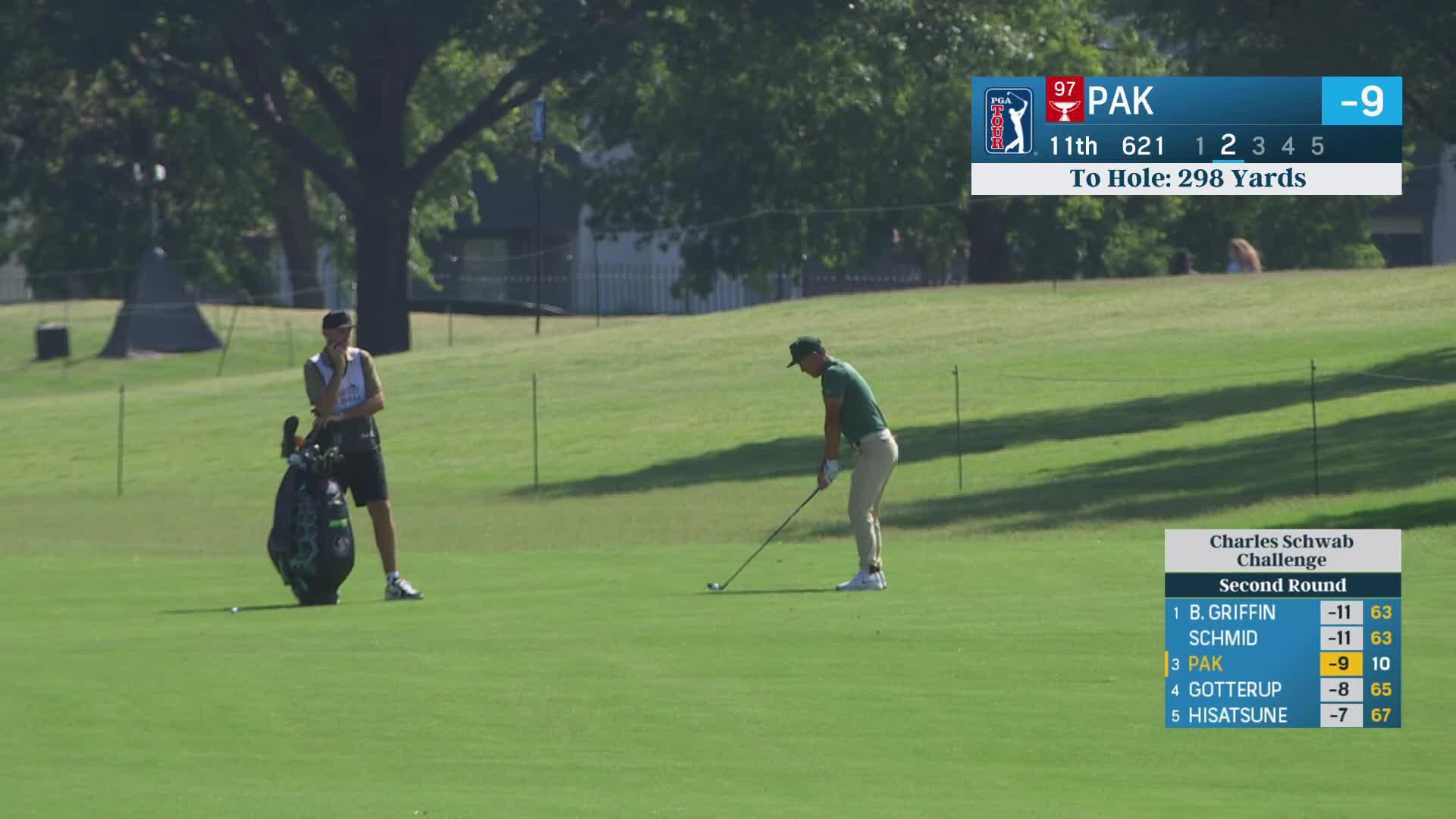 John Pak makes birdie on No. 11 at Charles Schwab