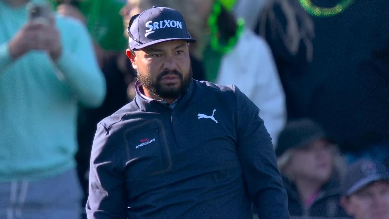 J.J. Spaun makes triple bogey at the Island Green at THE PLAYERS