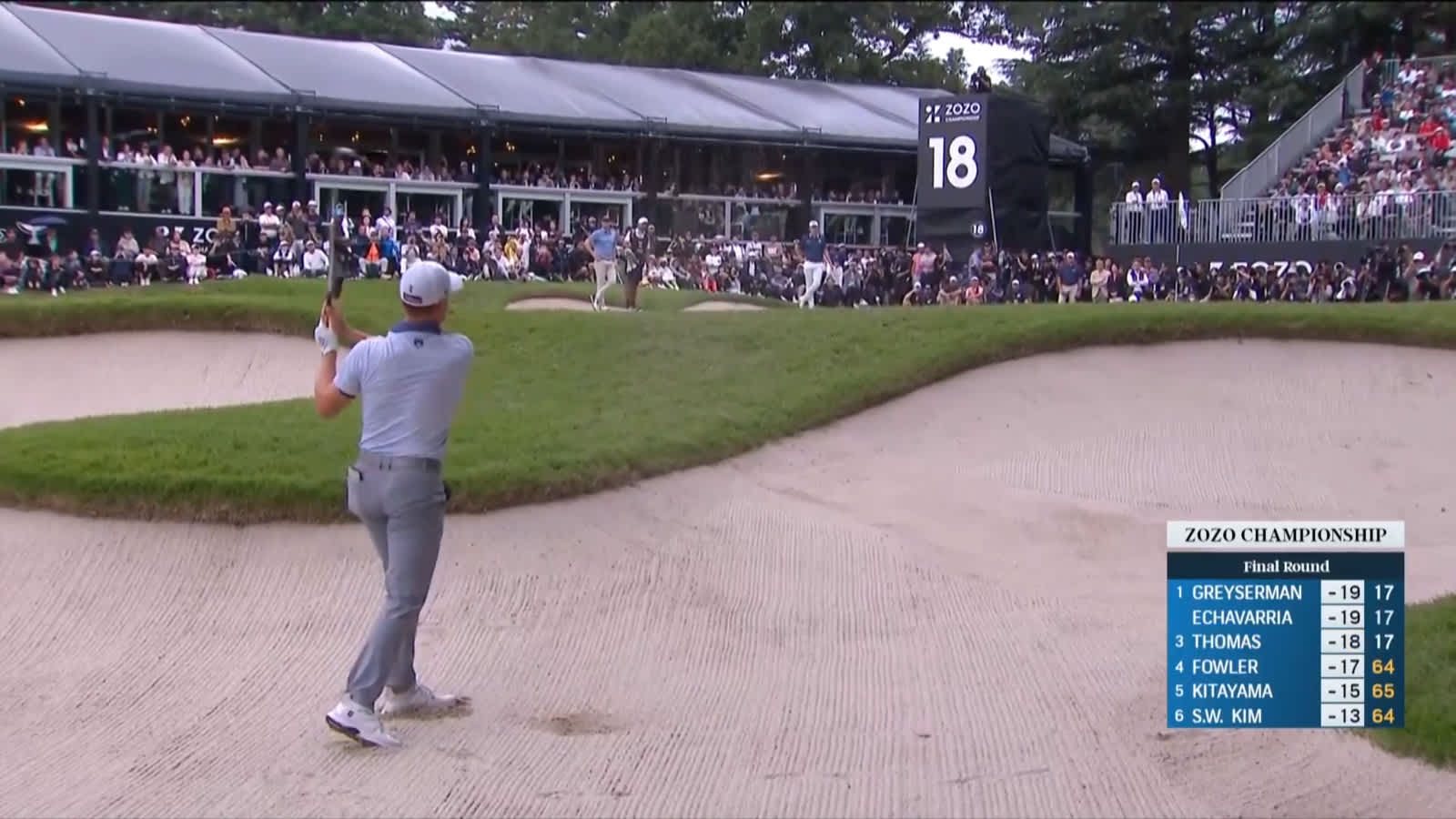 Justin Thomas gets up-and-down for birdie at ZOZO CHAMPIONSHIP