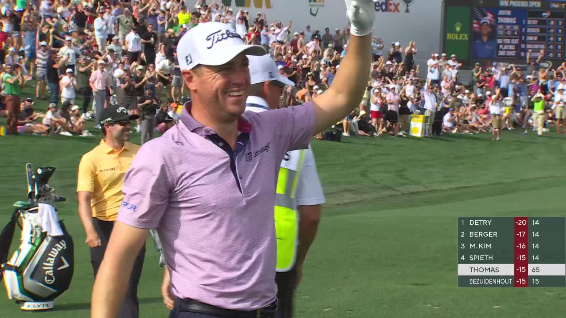 Justin Thomas holes walk-off eagle at WM Phoenix Open