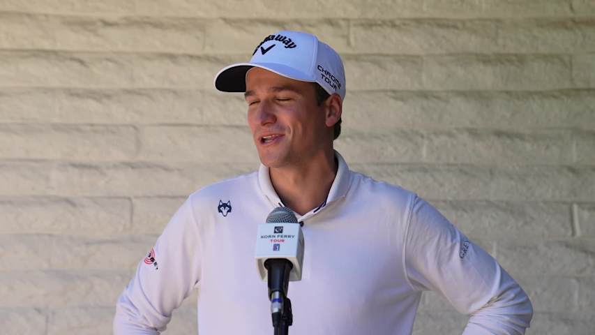Adrien Dumont de Chassart interview after carding 59 at Wichita Open