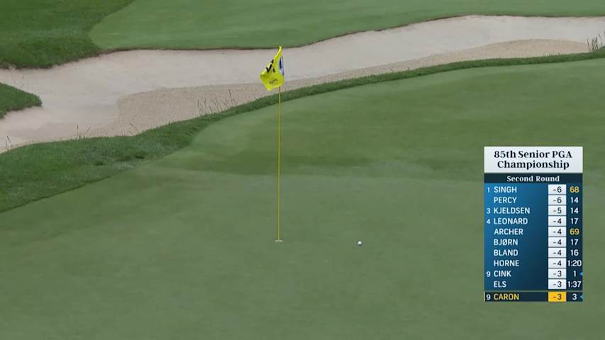 Jason Caron throws dart with tee shot to set up birdie at Senior PGA
